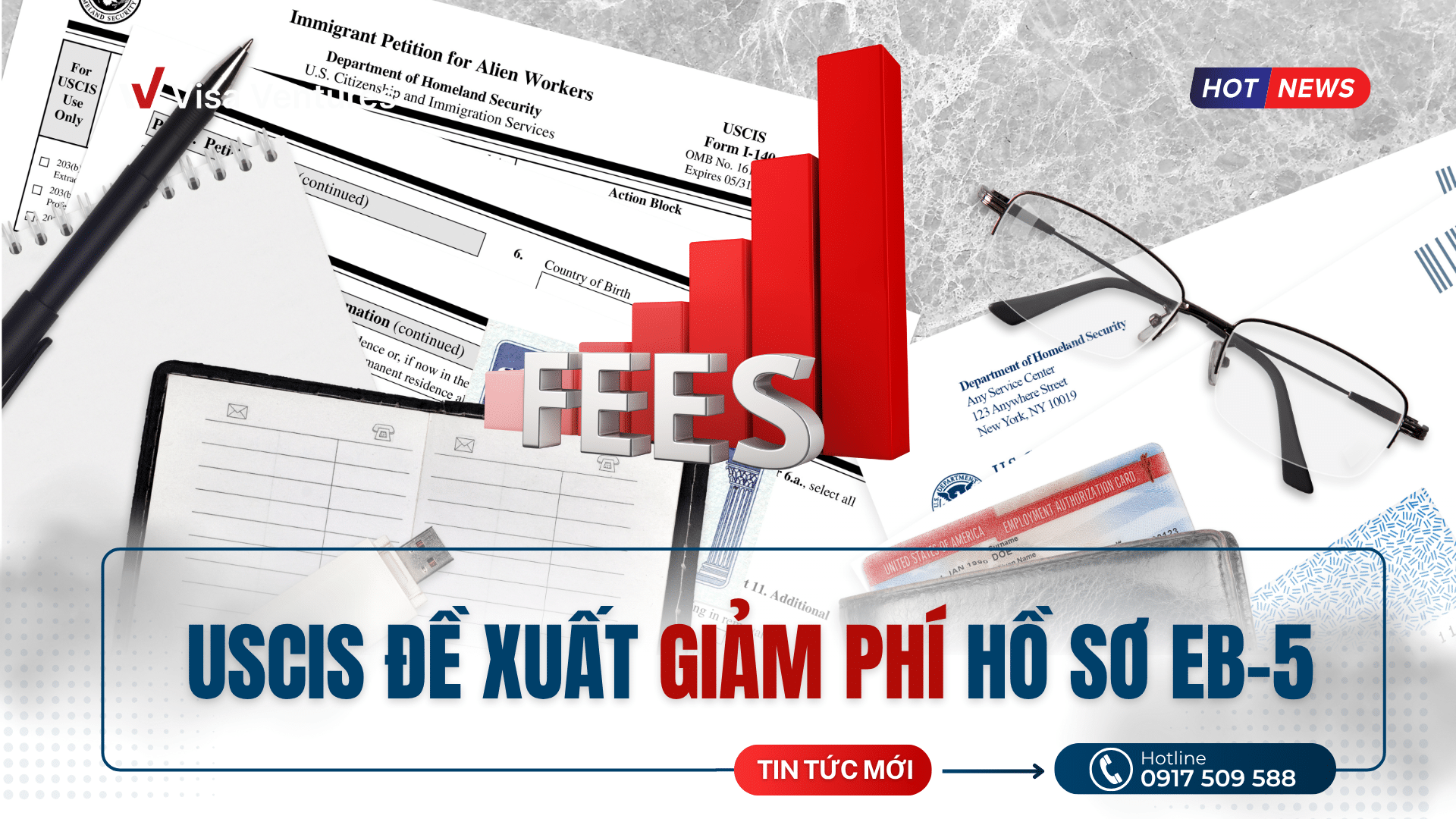 USCIS de xuat giam phi nop ho so dinh cu My EB5