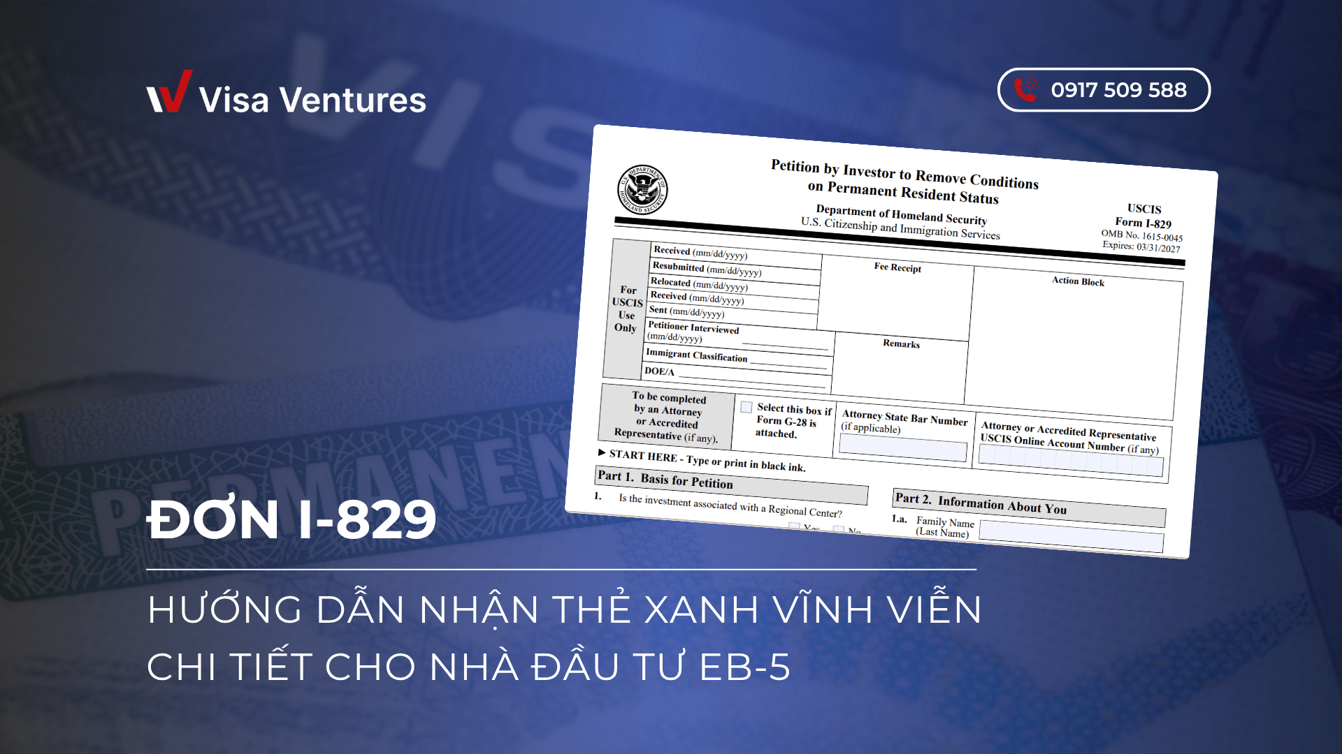 Don I-829 la gi - Dau tu dinh cu My EB5 moi nhat